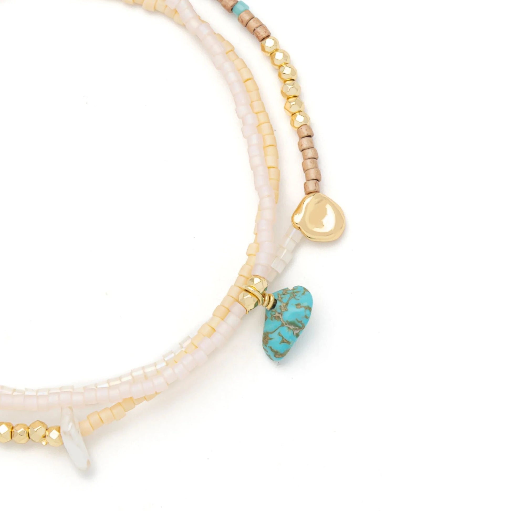 close-up of beaded wrap
