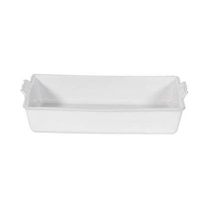 berry and thread rectangle baking dish on a white background