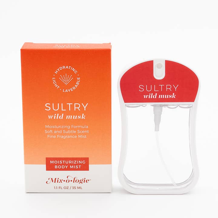 Moisturizing Body Mist, Sultry and its box