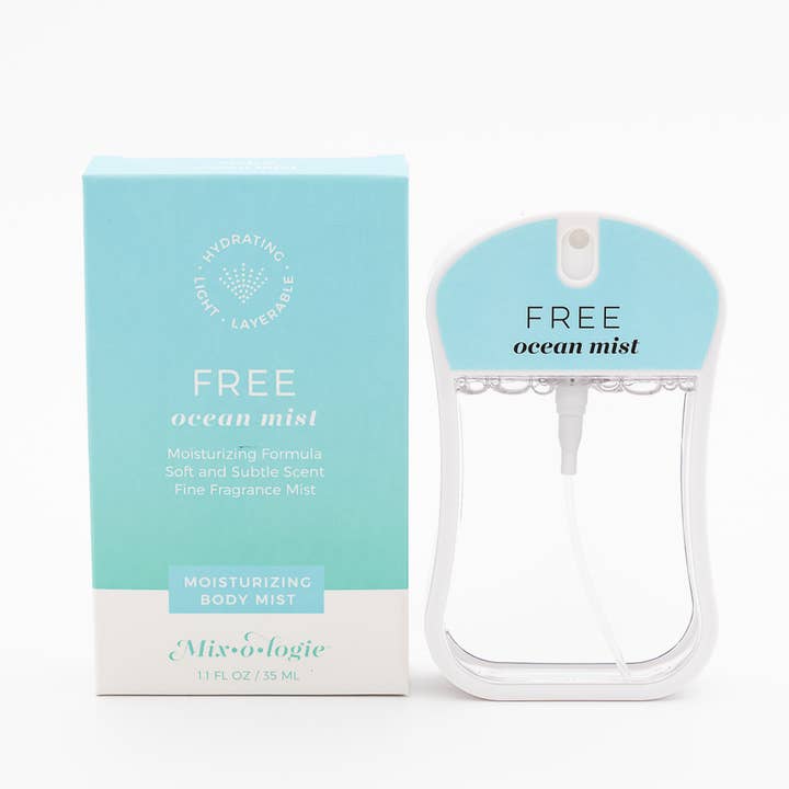 Moisturizing Body Mist, Free and its box