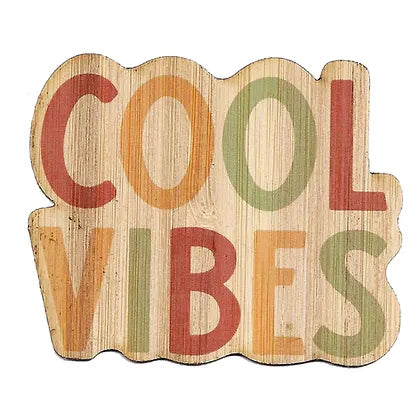 multicolored text that says "cool vibes"
