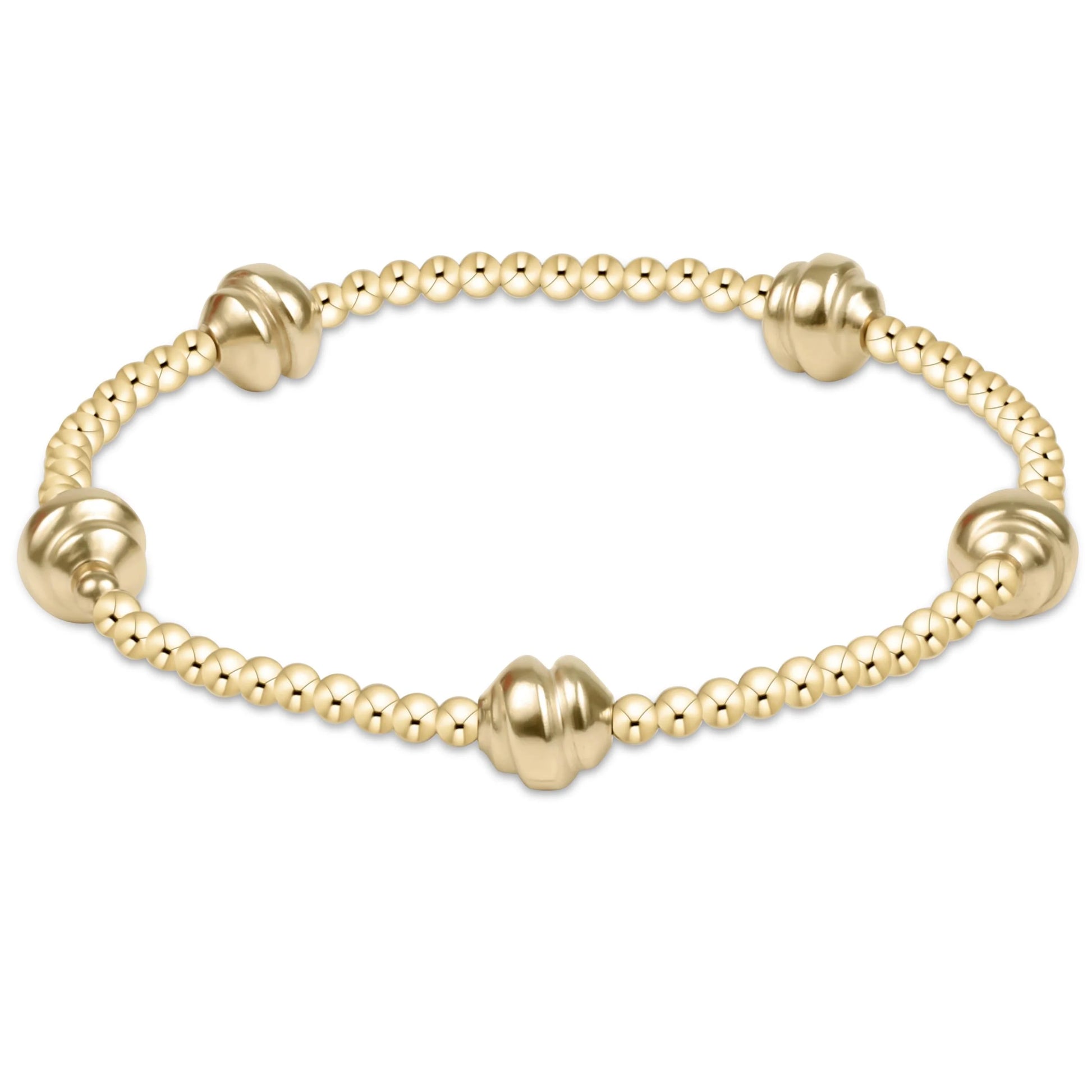 Admire Small Gold 2.5mm Bead Bracelet, Gold