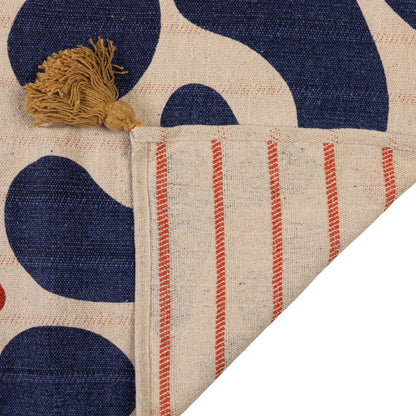 throw blanket with corner folded over showing reserve sided side