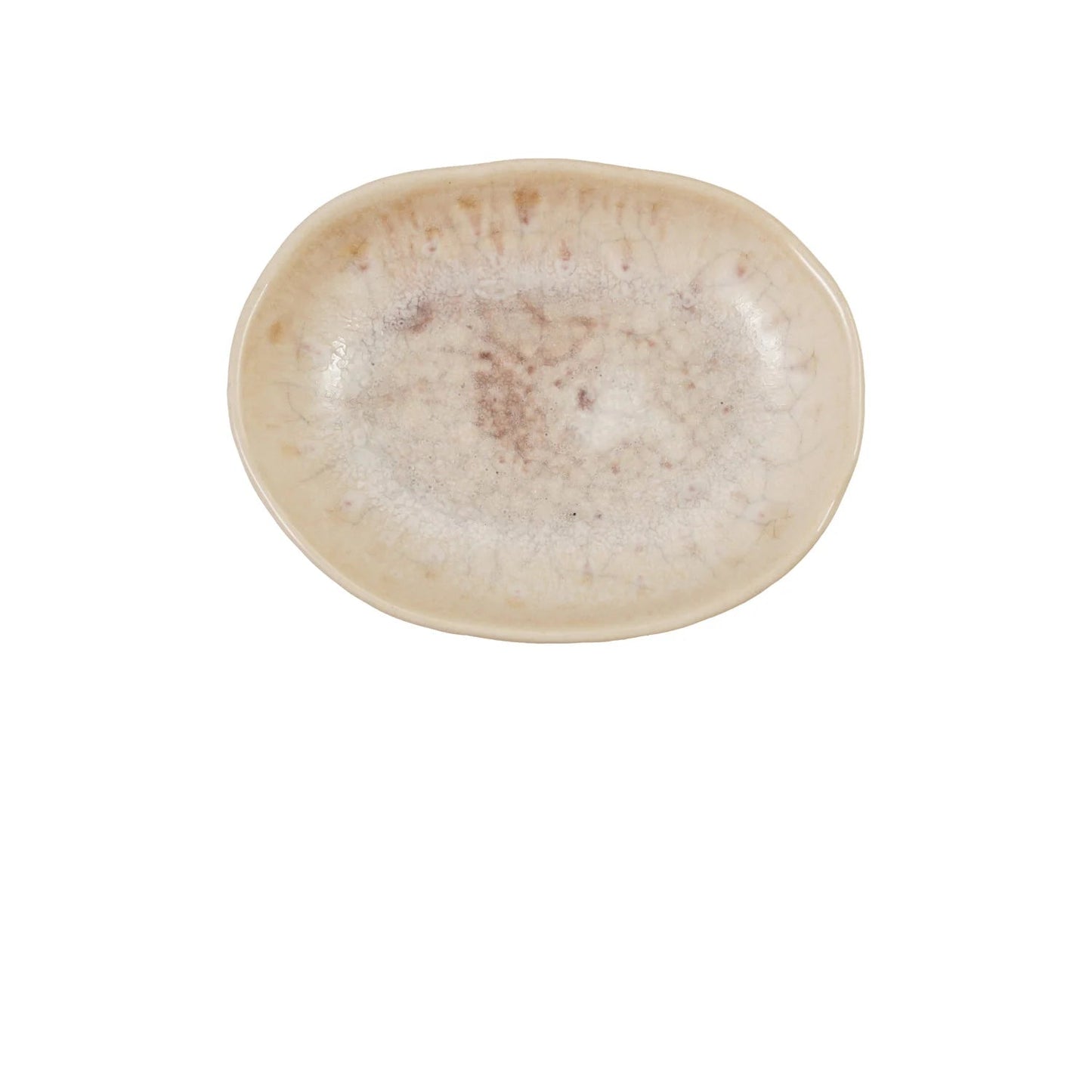 top view of small dish shown on a white background