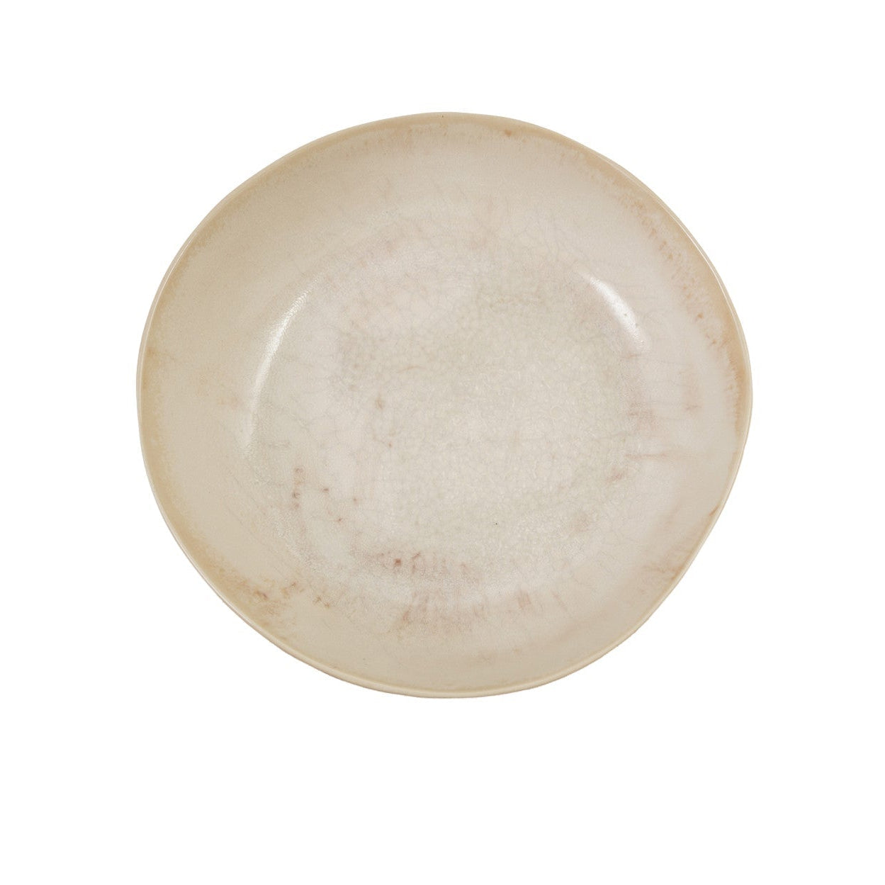 top view of stoneware serving bowl
