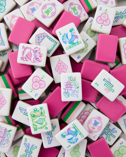 style shot of amara mahjong tiles