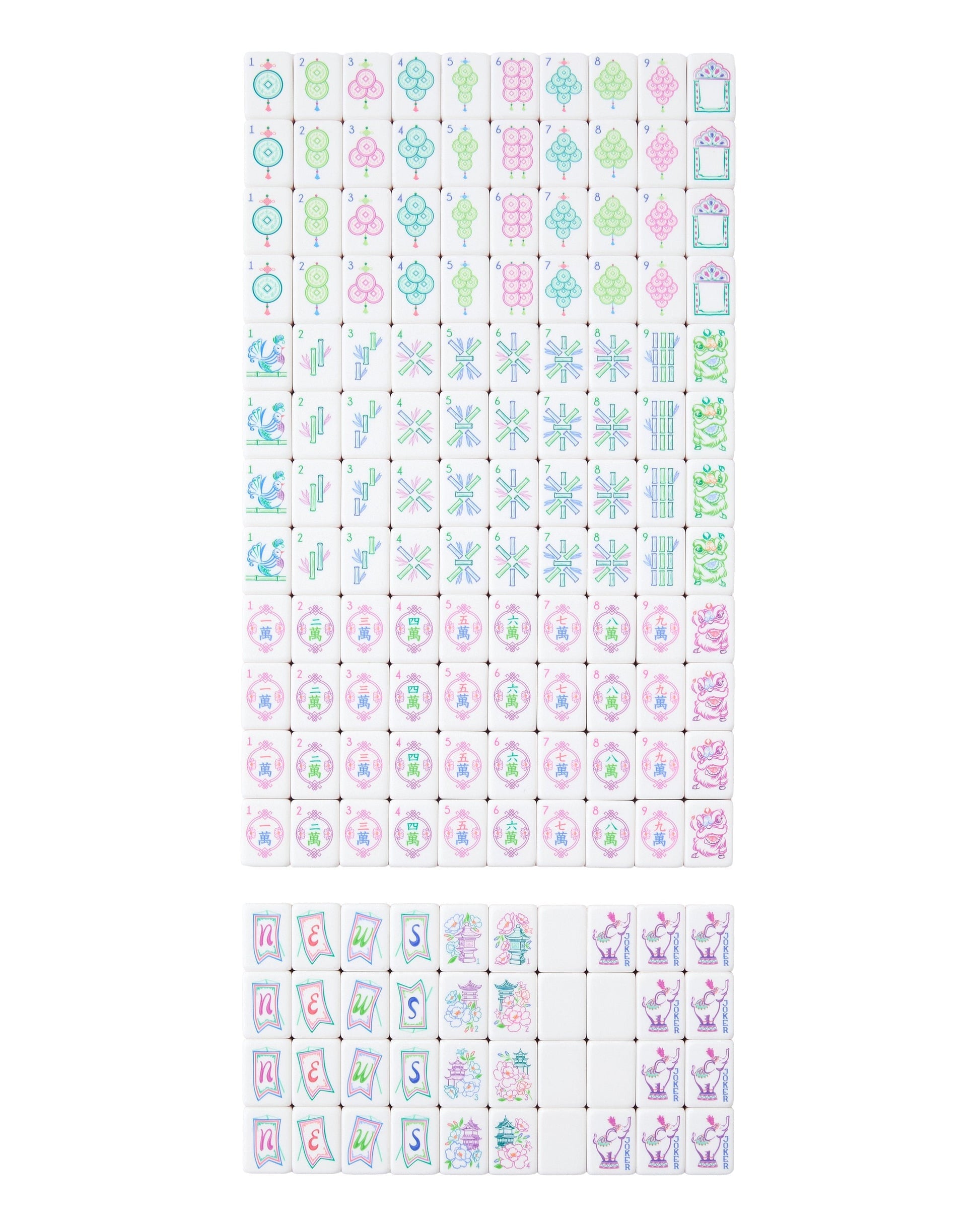 full set of amara mahjong tiles