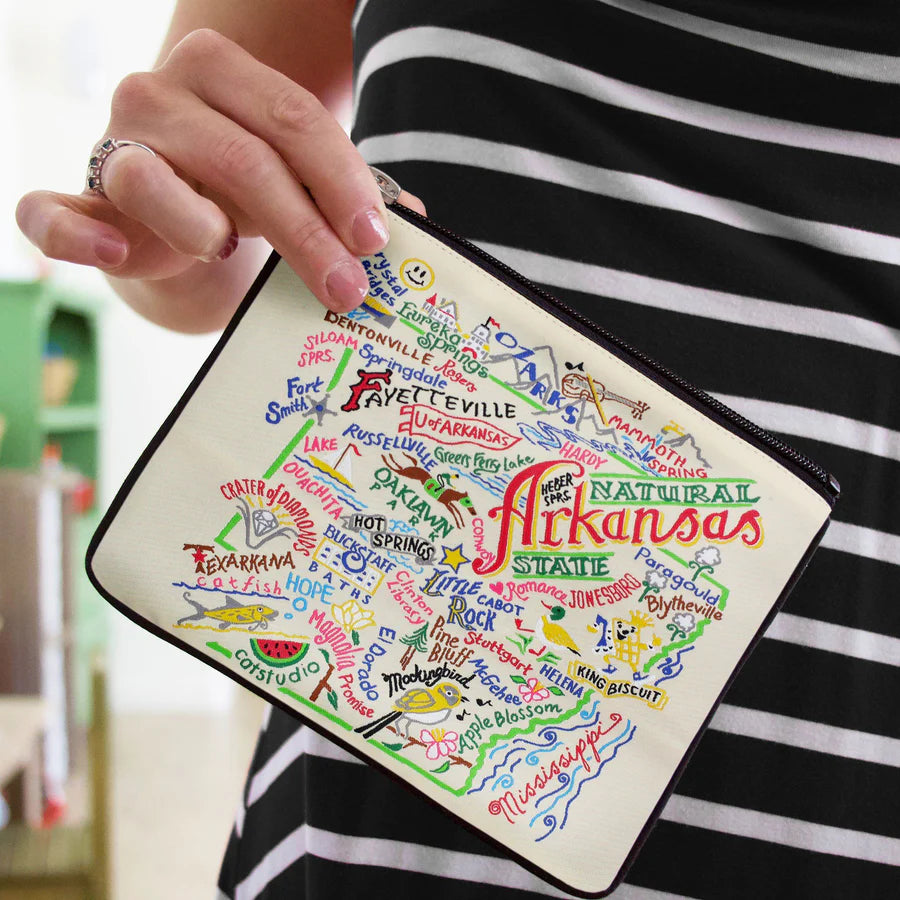 hand holding Arkansas Pouch
