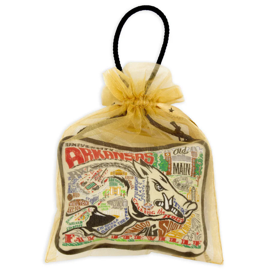 University of Arkansas Mini Pillow in sheer bag