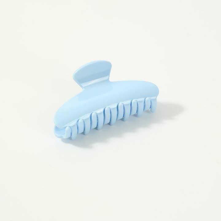 Hair Claw Clip, Sky Blue on a white background