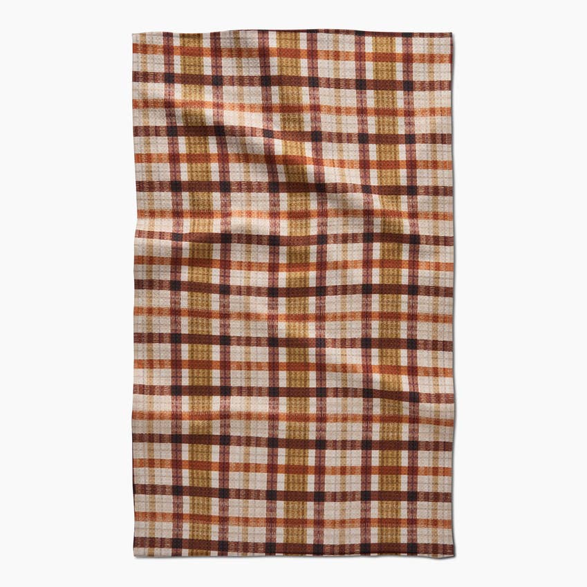 maple jane tea towel laying on a white background