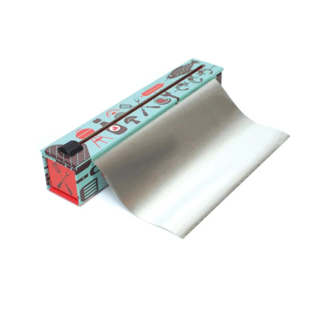 BBQ tools Aluminum Foil Dispenser with foil coming out of it