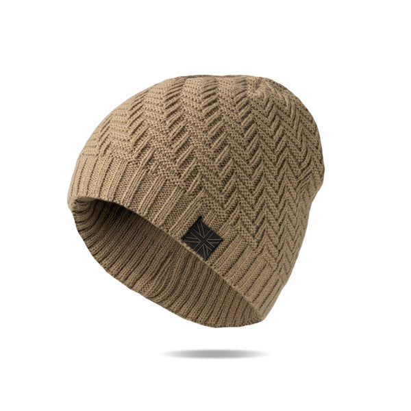 sandstone Men's Lodge Beanie displayed against a white background