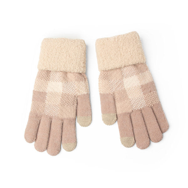 tan Sweater Weather Gloves displayed on a white background