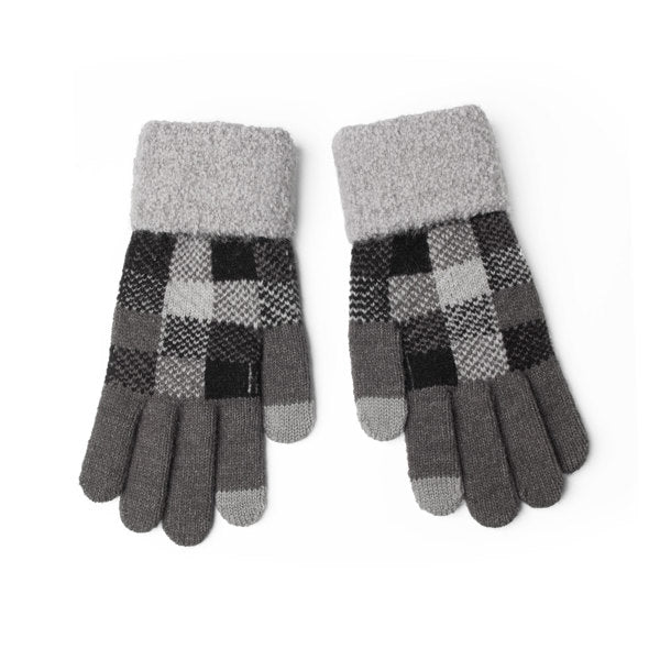 gray Sweater Weather Gloves displayed on a white background