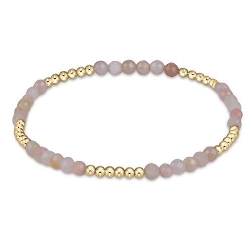 Blissful Pattern 2.5mm Bead Bracelet, Pink Opal