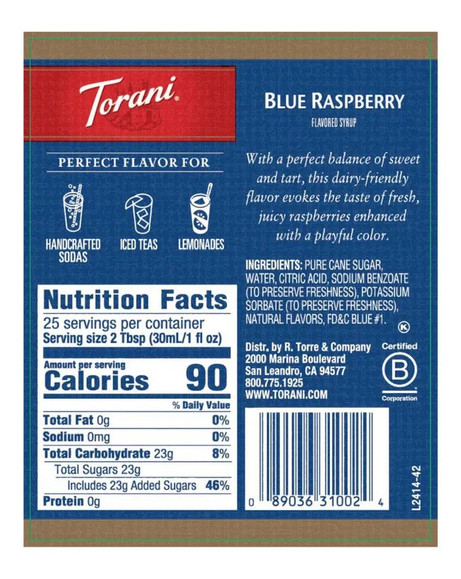 image of nutritional lable