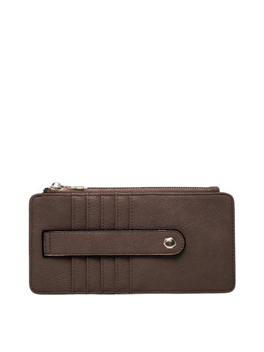 dark brown Saige Slim Card Holder Wallet
