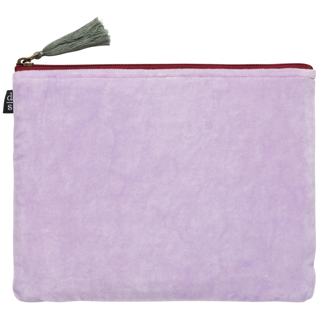 solid lavender back view of pouch