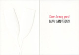 Avanti - Champagne Flutes Anniversary Card