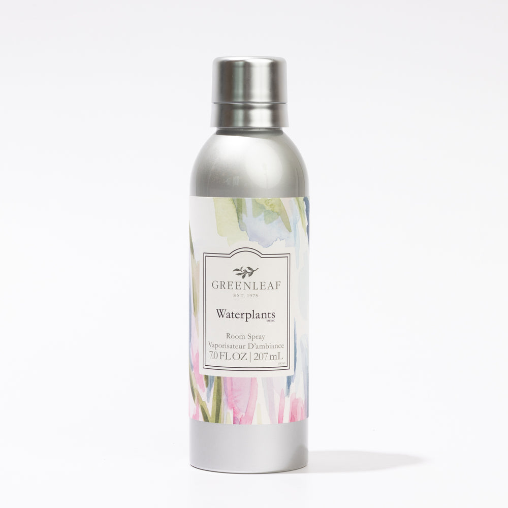 greenleaf waterplants room spray on a white background