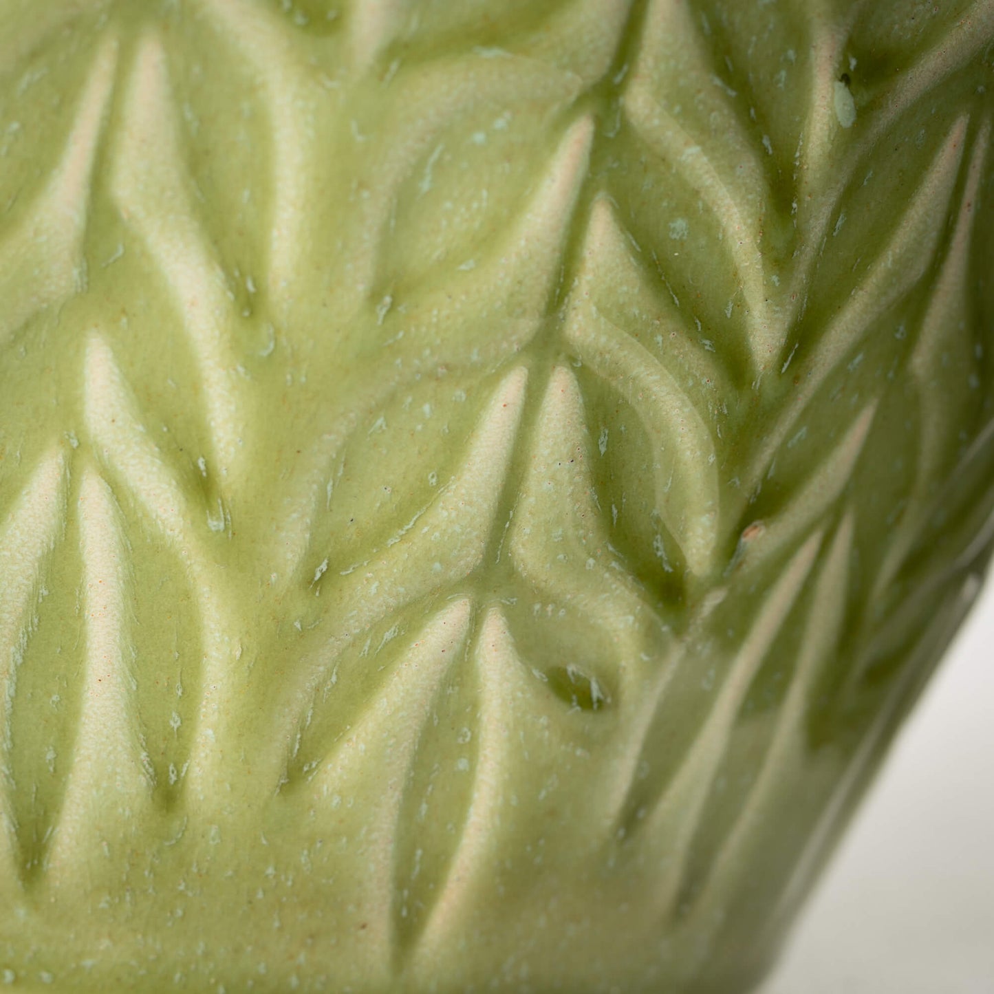 close-up of Textured Leaf Vase