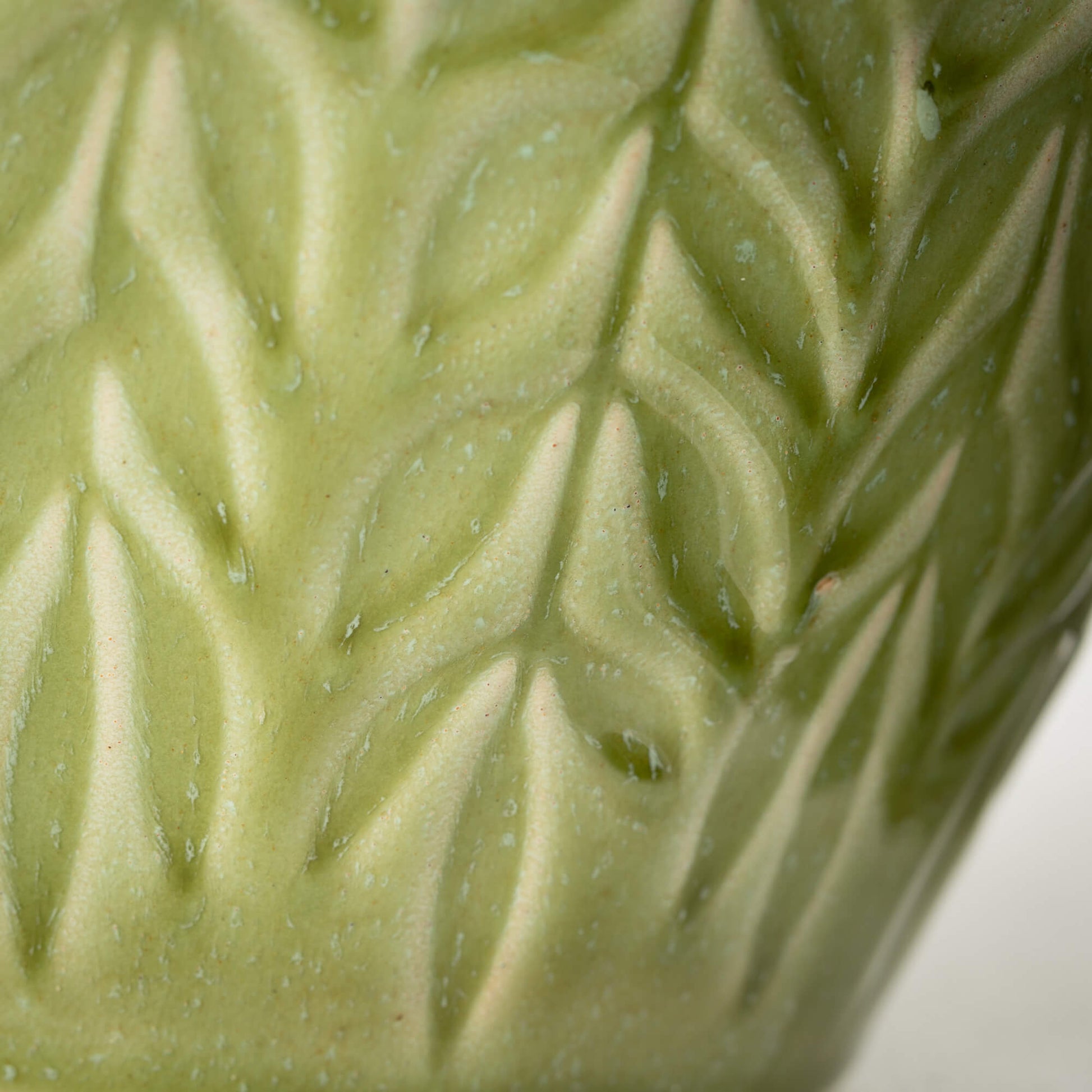 close-up of Textured Leaf Vase