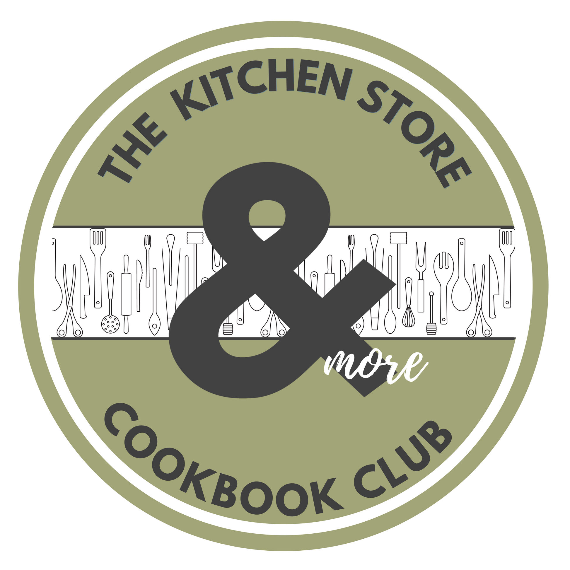 The Kitchen Store Cookbook Club logo wiith the ampersand symbol in the middle
