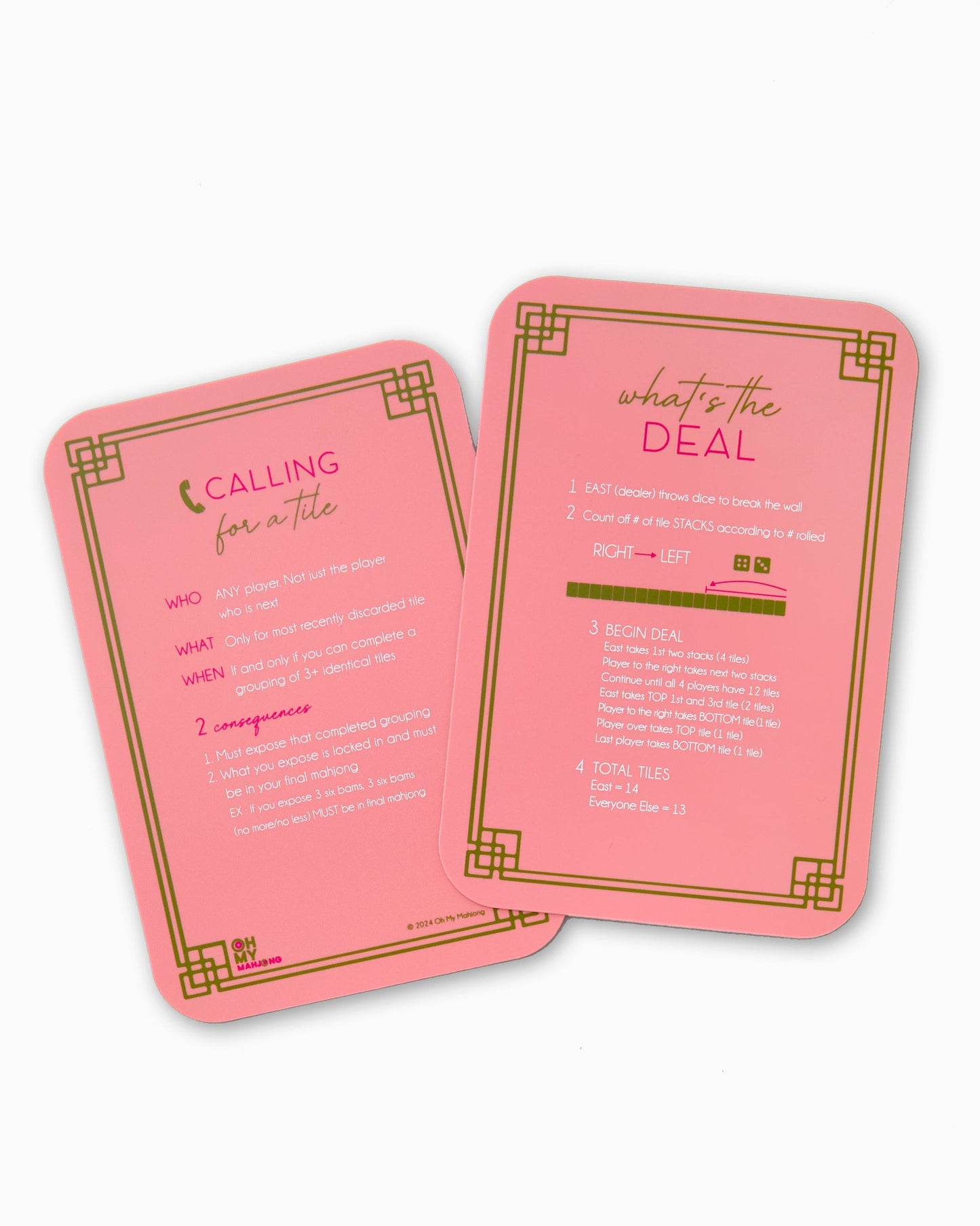 back side of coral shuffler cards