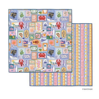 set of the mediterranean summer dish cloth set