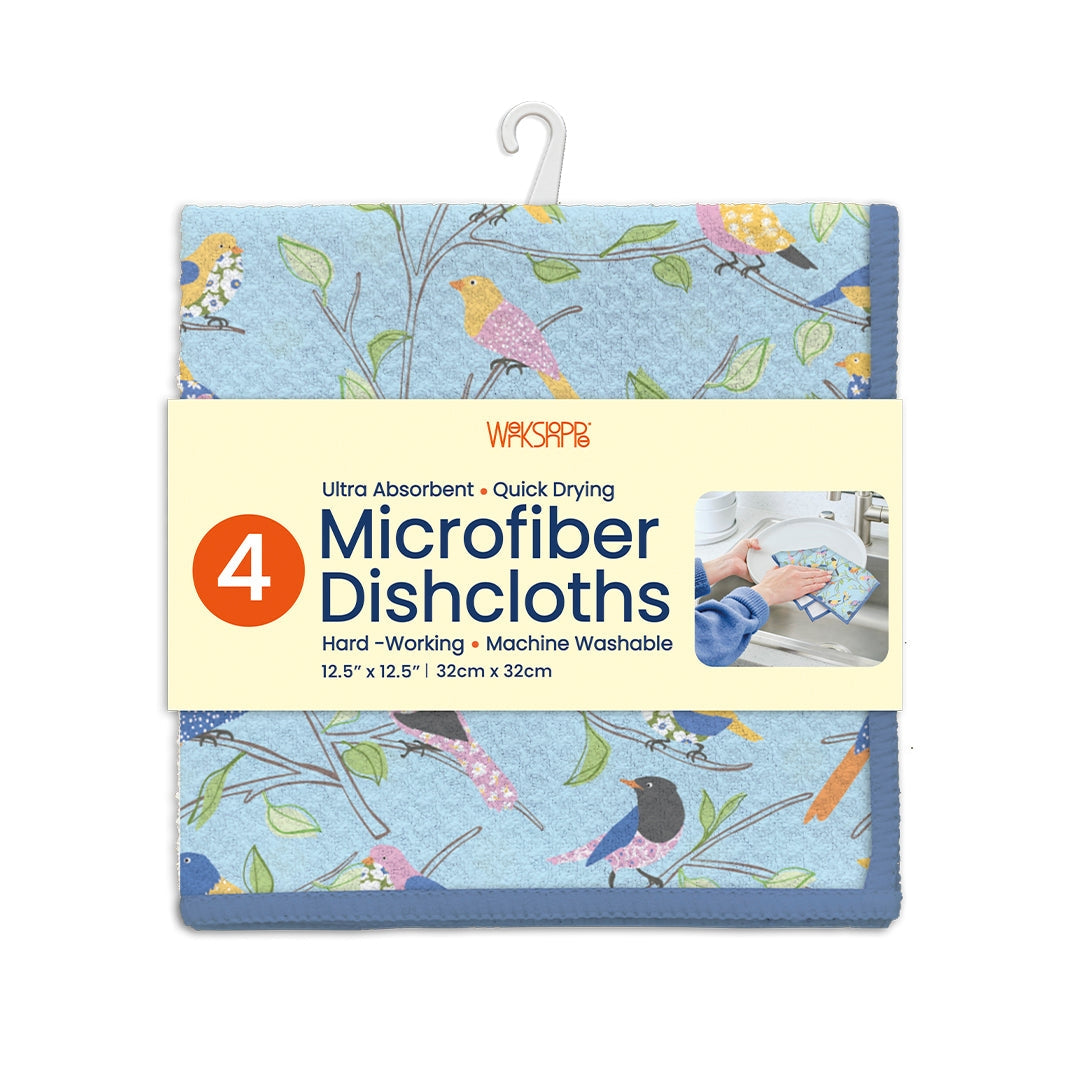 floral finch and friends dish cloth set folded in its packaging