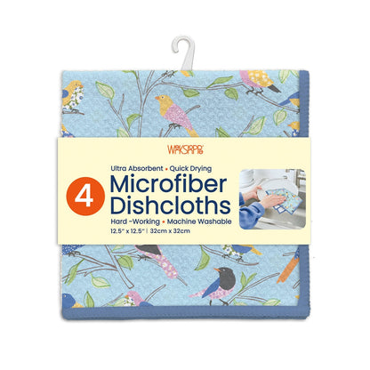 floral finch and friends dish cloth set folded in its packaging