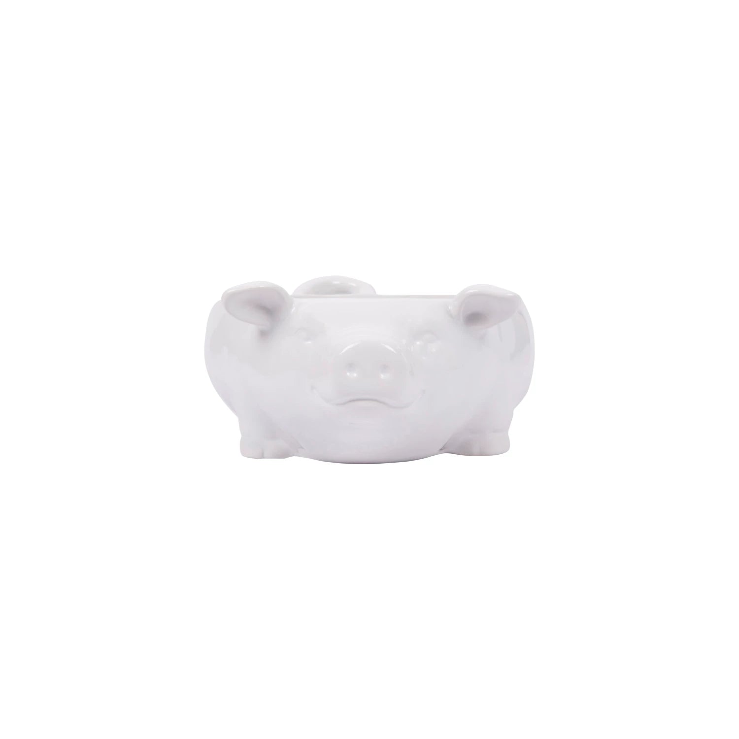 front view of Ceramic Pig Bowl