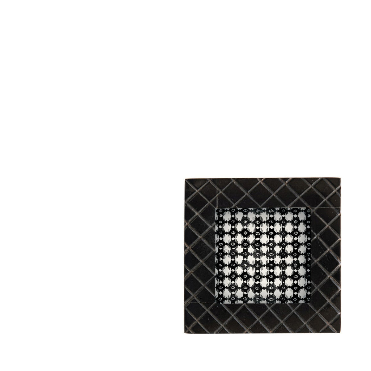 small black square frame with grid pattern