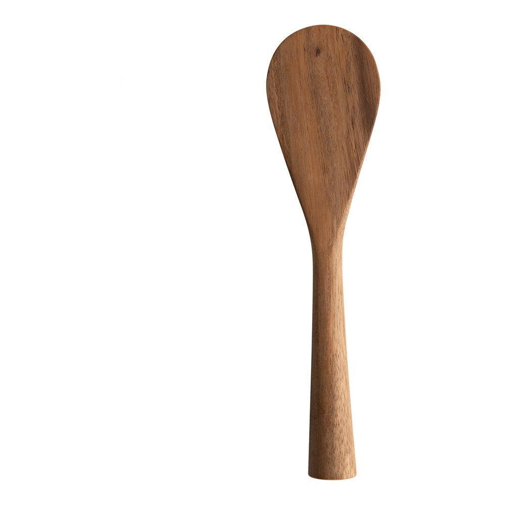 hand carved acacia wood standing oval spoon