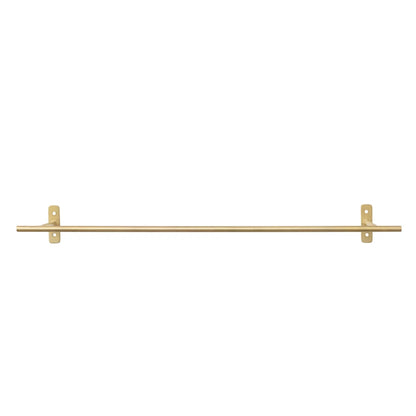 gold metal rod on white background.