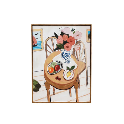 Kitchen Scene Canvas Art shown on a white background