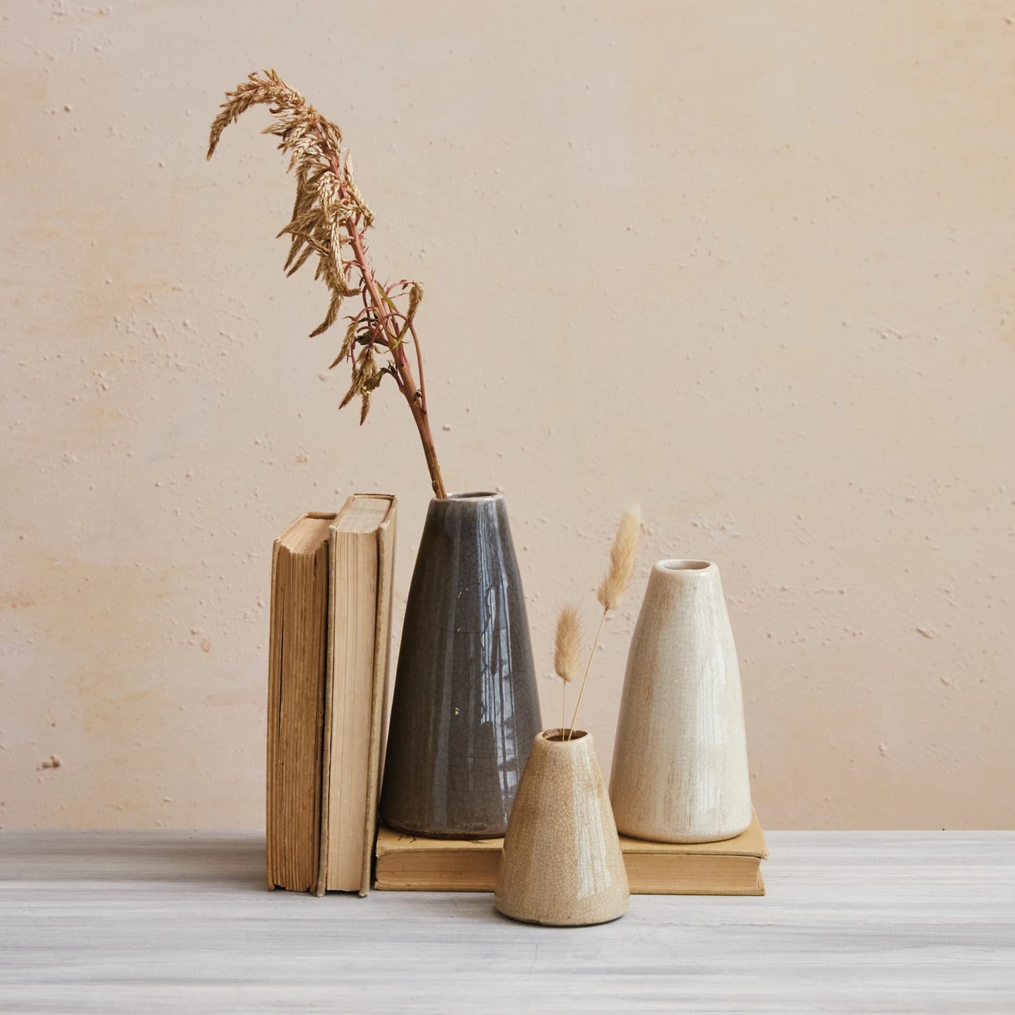 Creative Co-op - Terracotta Neutral Crackle Vase