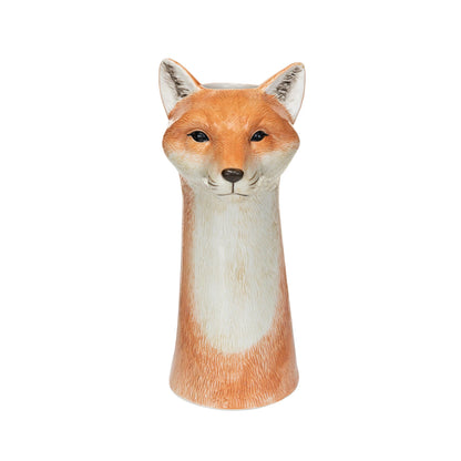 Fox-shaped vase on a white background