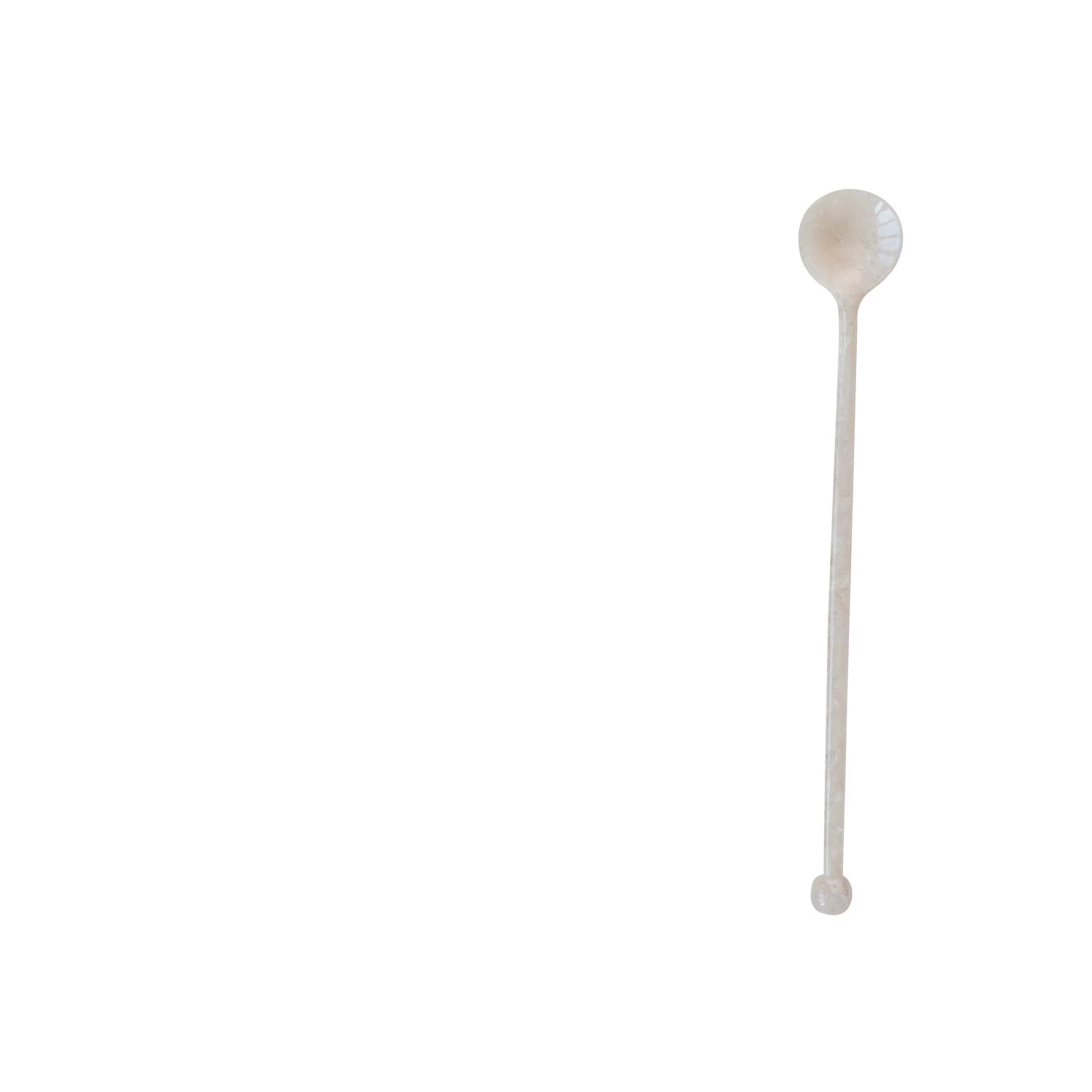 white long spoon shown on a white background