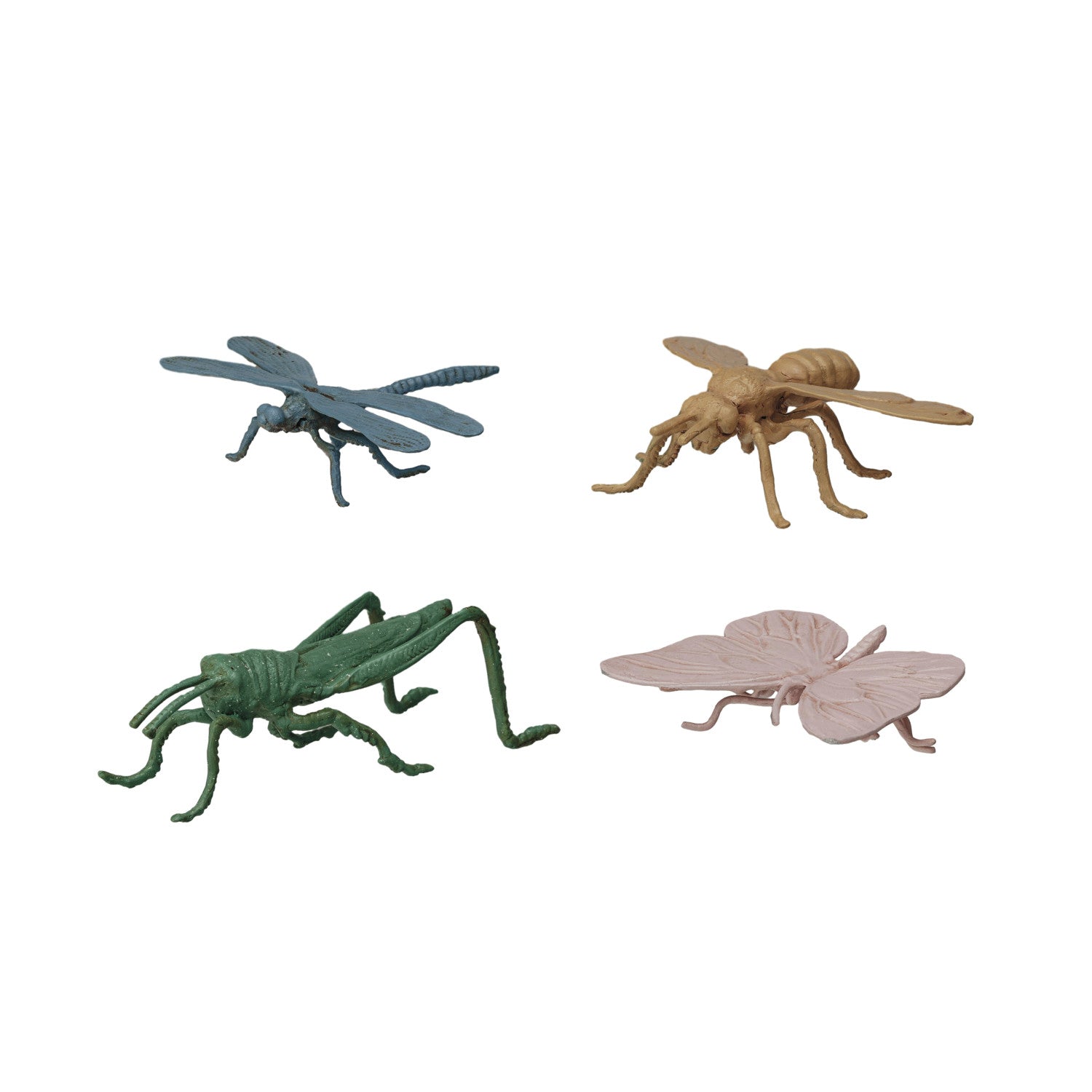 Cast Metal Insect arranged on a white background