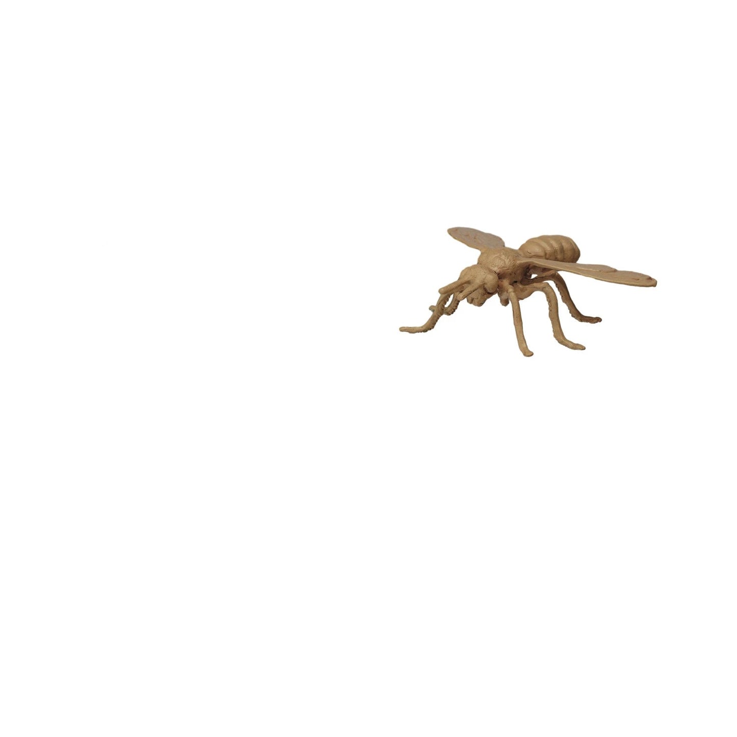 yellow metal bee on a white background