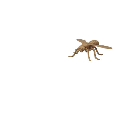yellow metal bee on a white background