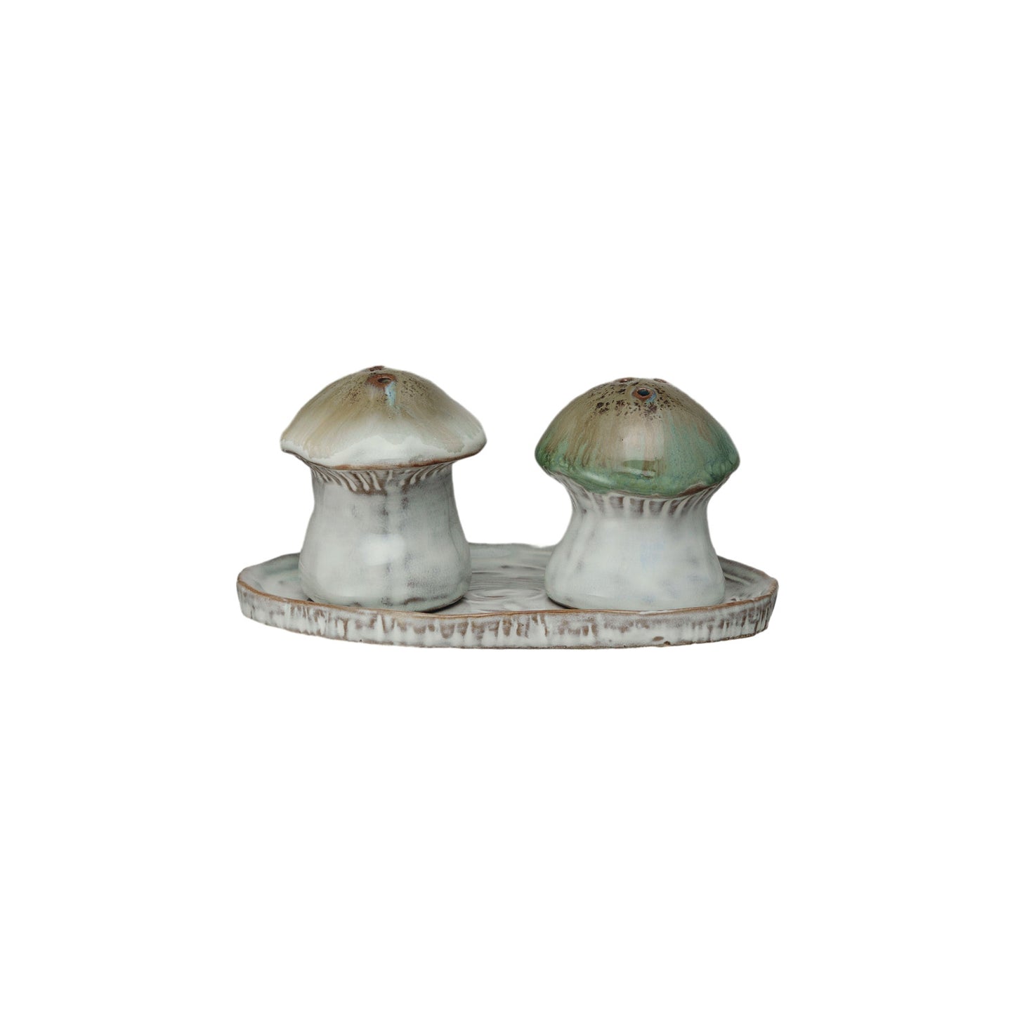 mushroom shaker set shown on a white background.