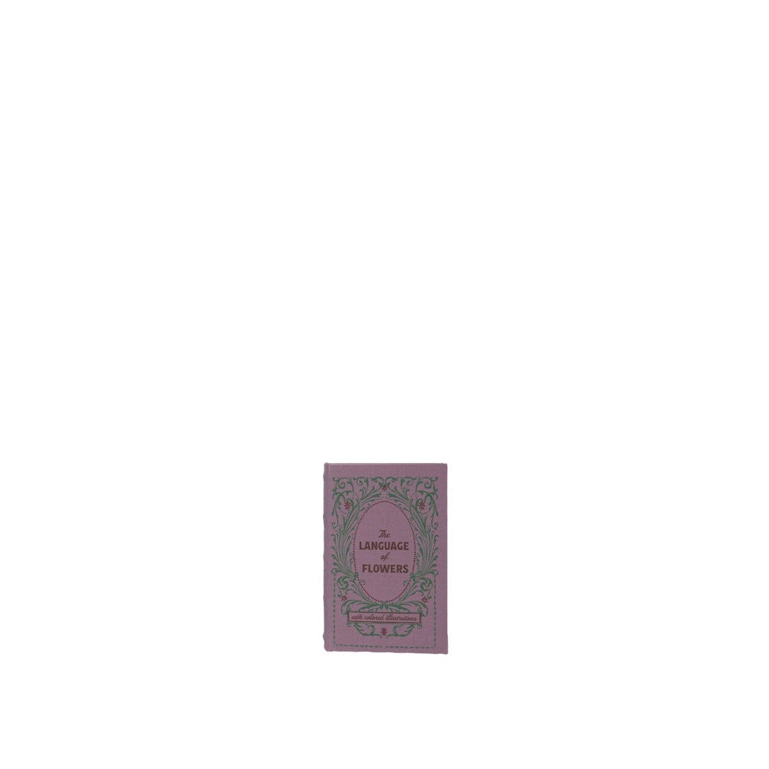 lavender book box with title 'the language of flowers' and vining artwork in green