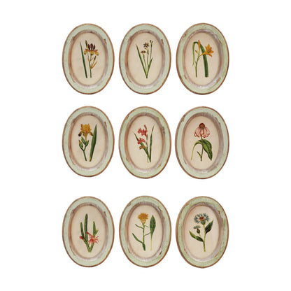 Creative Co-op - Wood Framed Flower Art