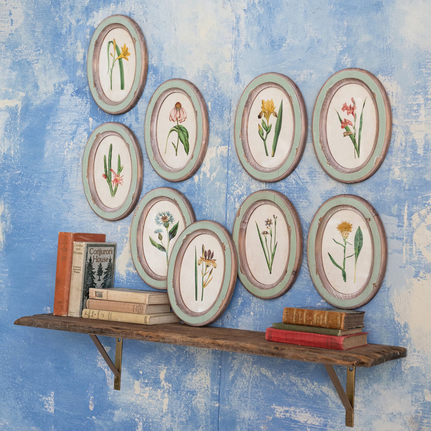 Creative Co-op - Wood Framed Flower Art