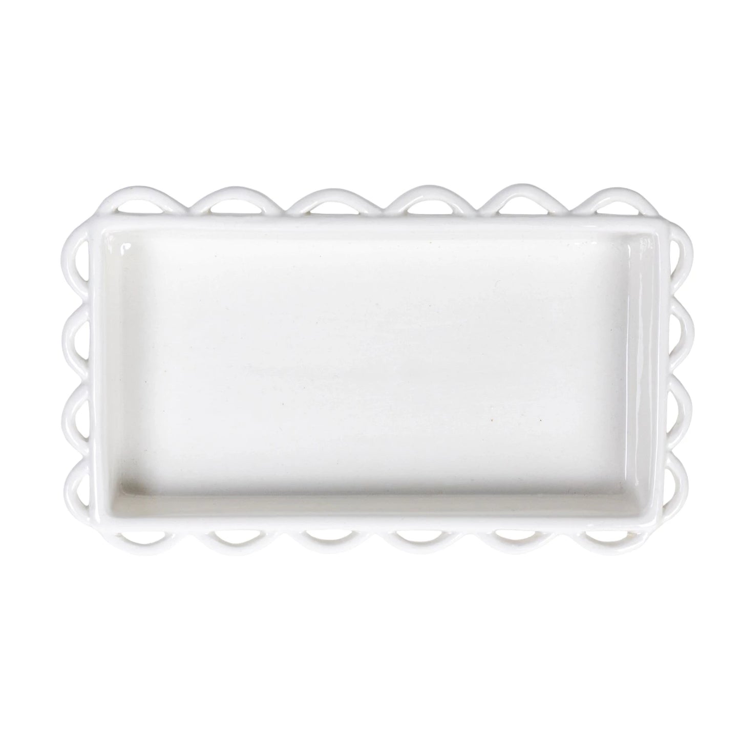 top view of Scalloped Napkin Holder