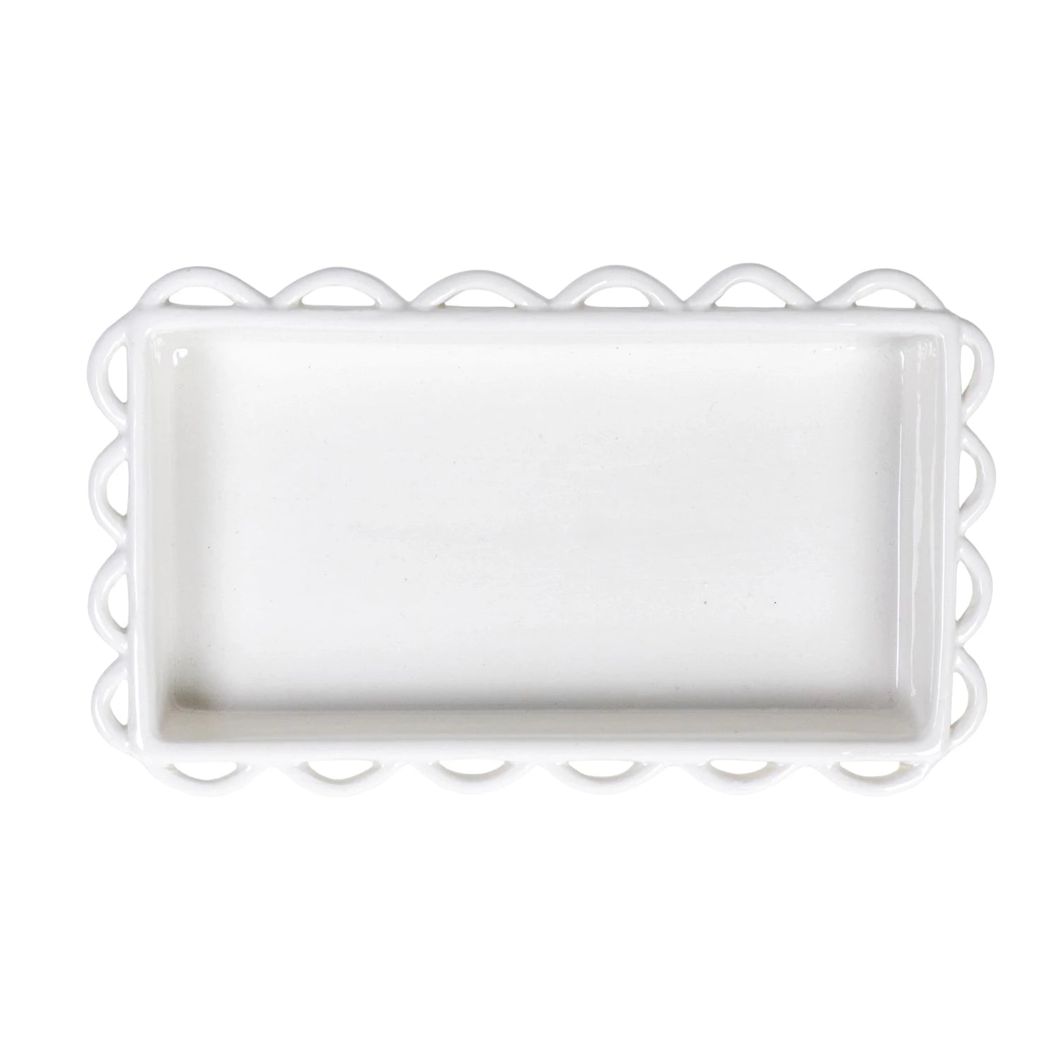 top view of Scalloped Napkin Holder