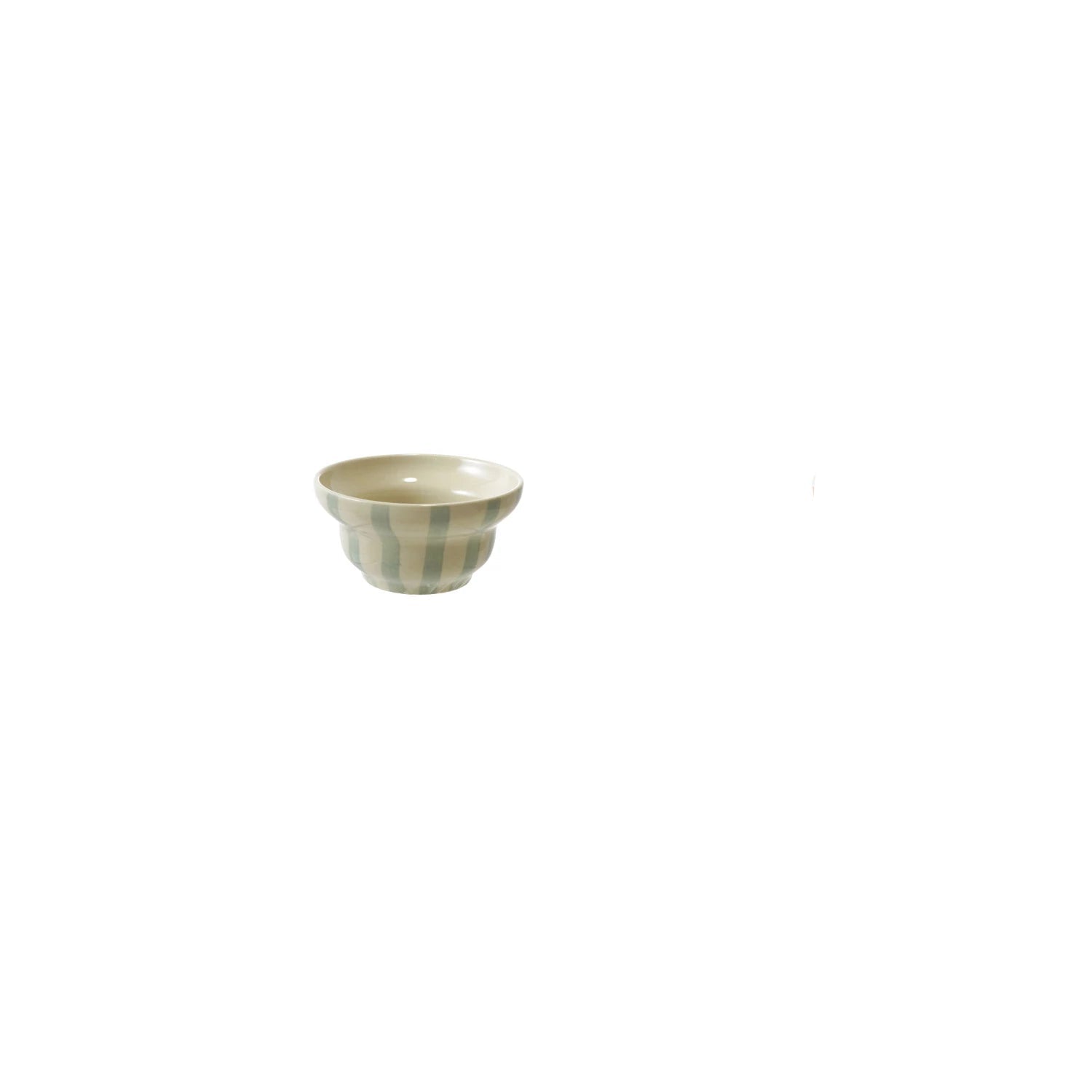 light blue stripe bowl on a white background
